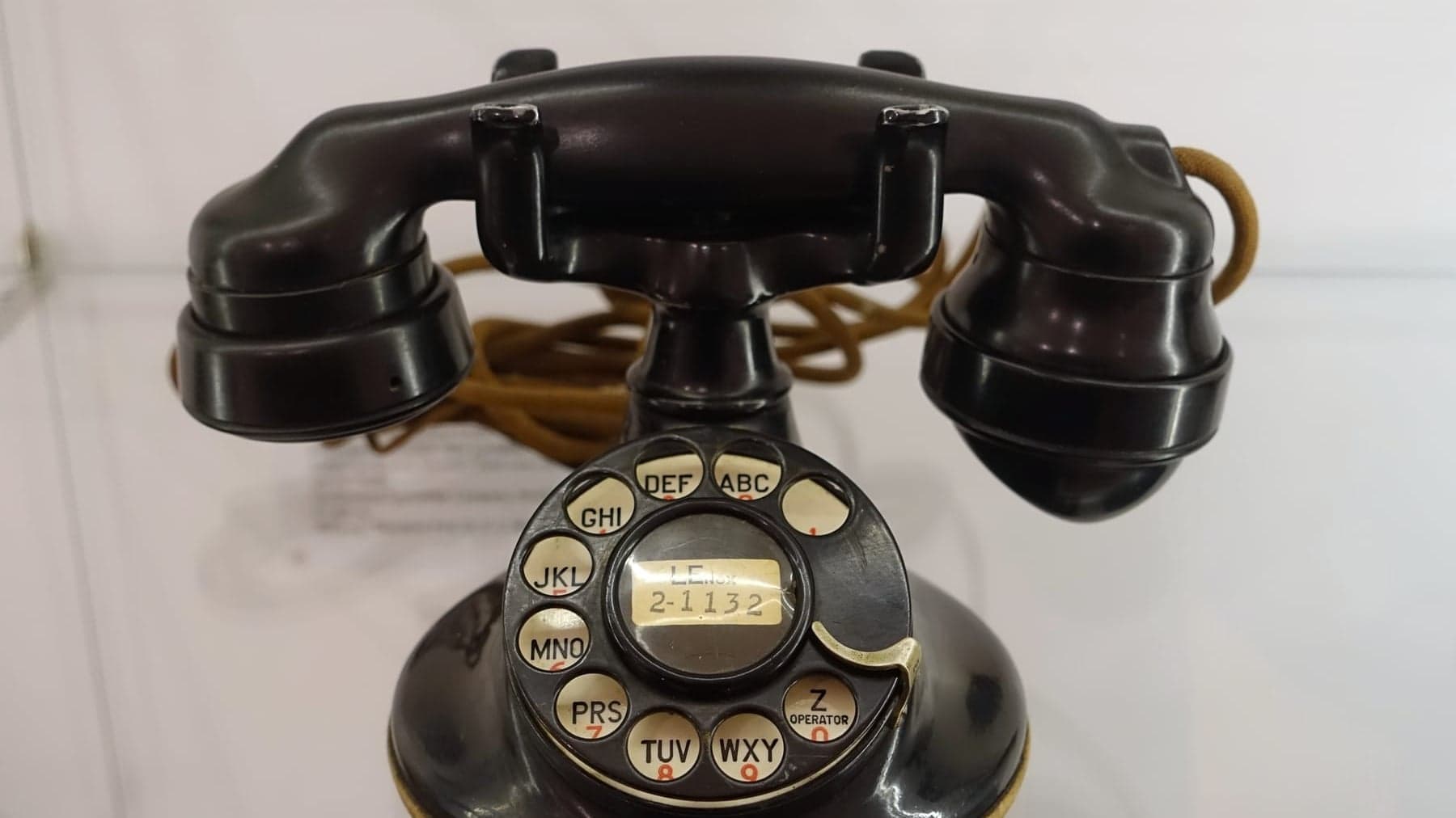 Vintage desk telephone with a Bakelite handset